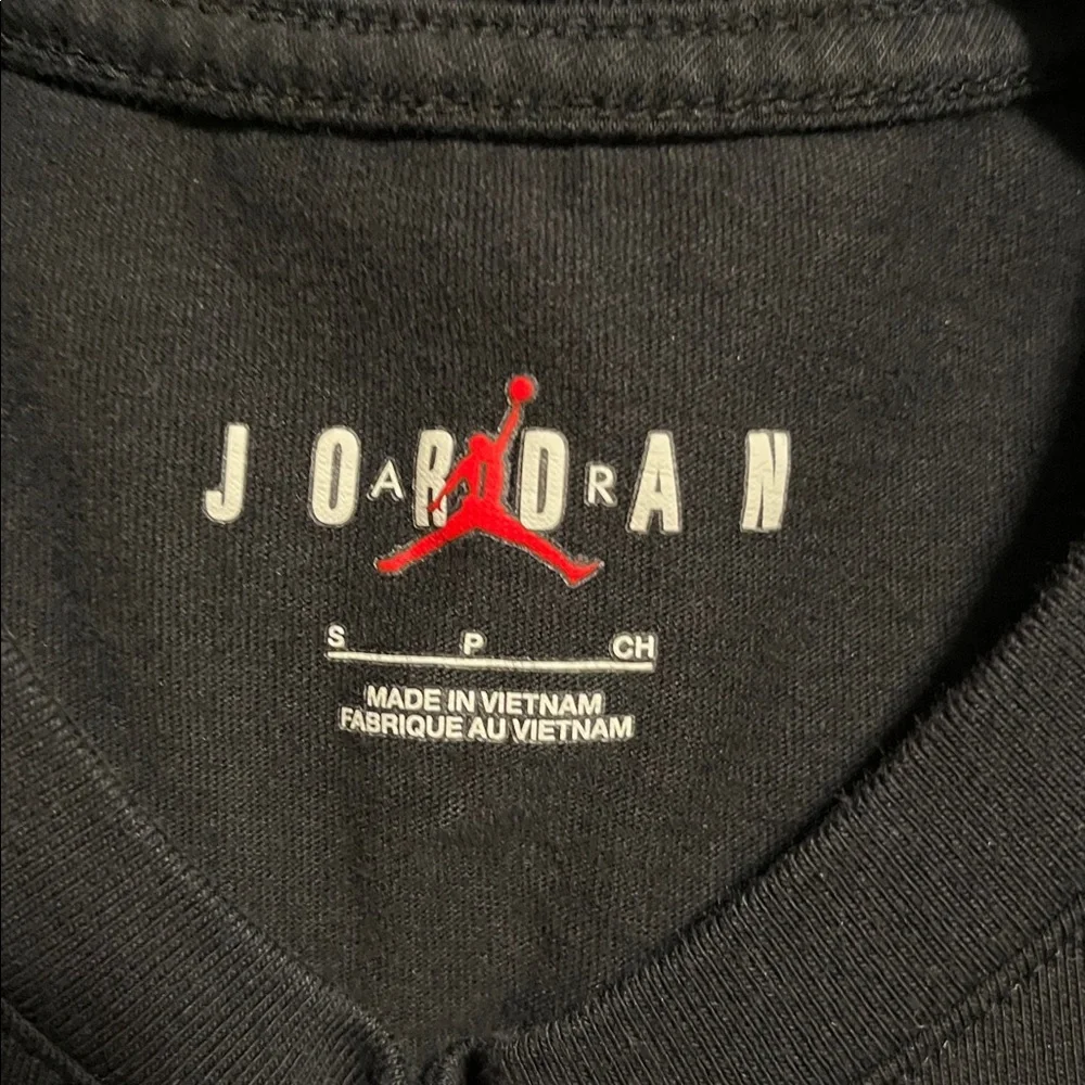 Jordan Black Tee with Red Jumpman Logo